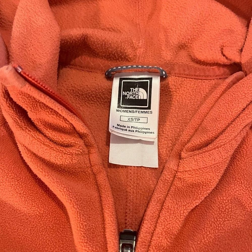 North Face Coral/Pink Fleece Quarterzip Jacket Women XS - Picture 5 of 7